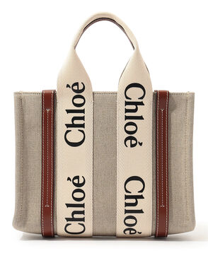 ■Chloe WOODY キャンバスミニトートバッグ