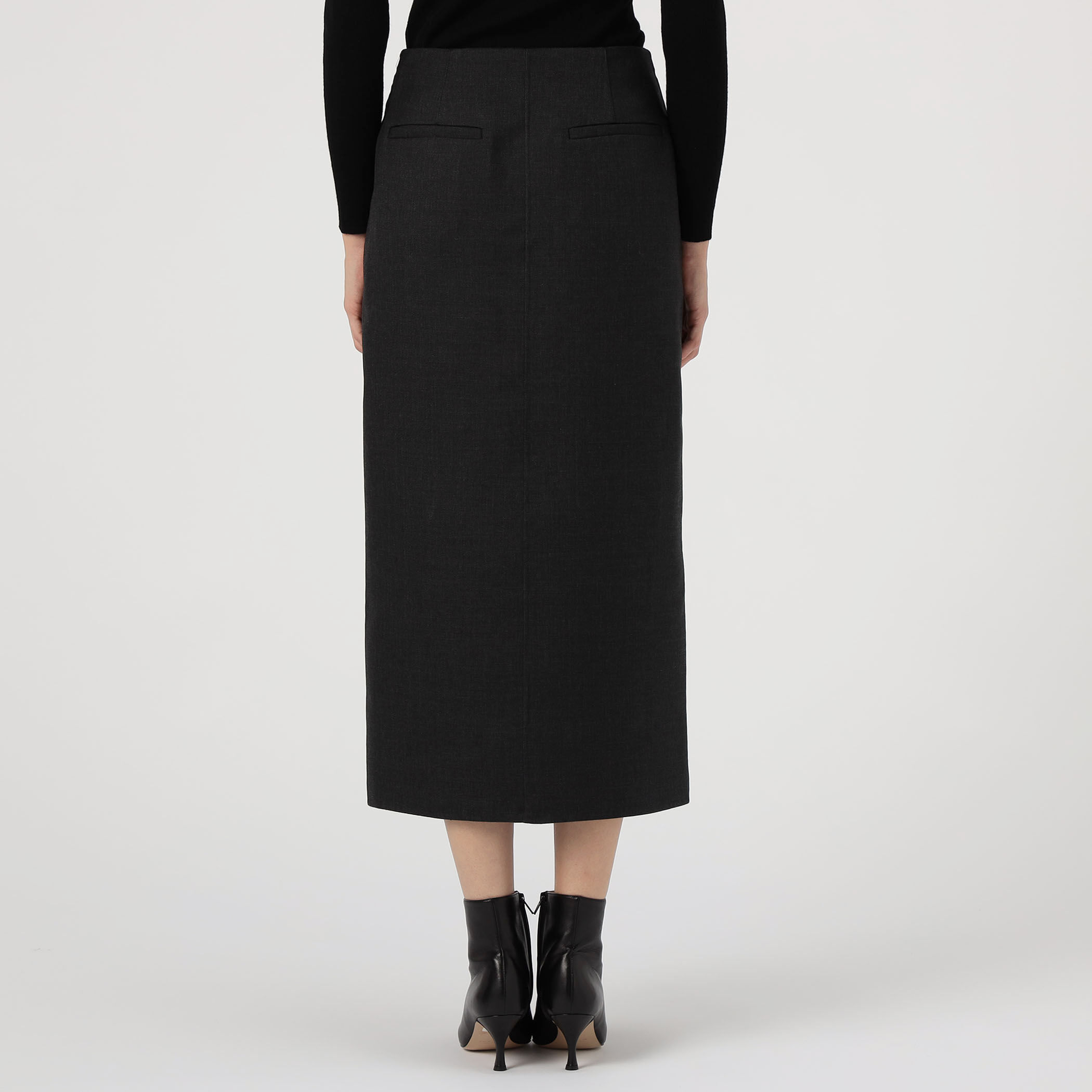 ダブルフェイスツイル ダブルジップ タイトスカート｜トゥモローランド