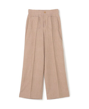 コットンリネンスラブ ポケットワイドパンツ