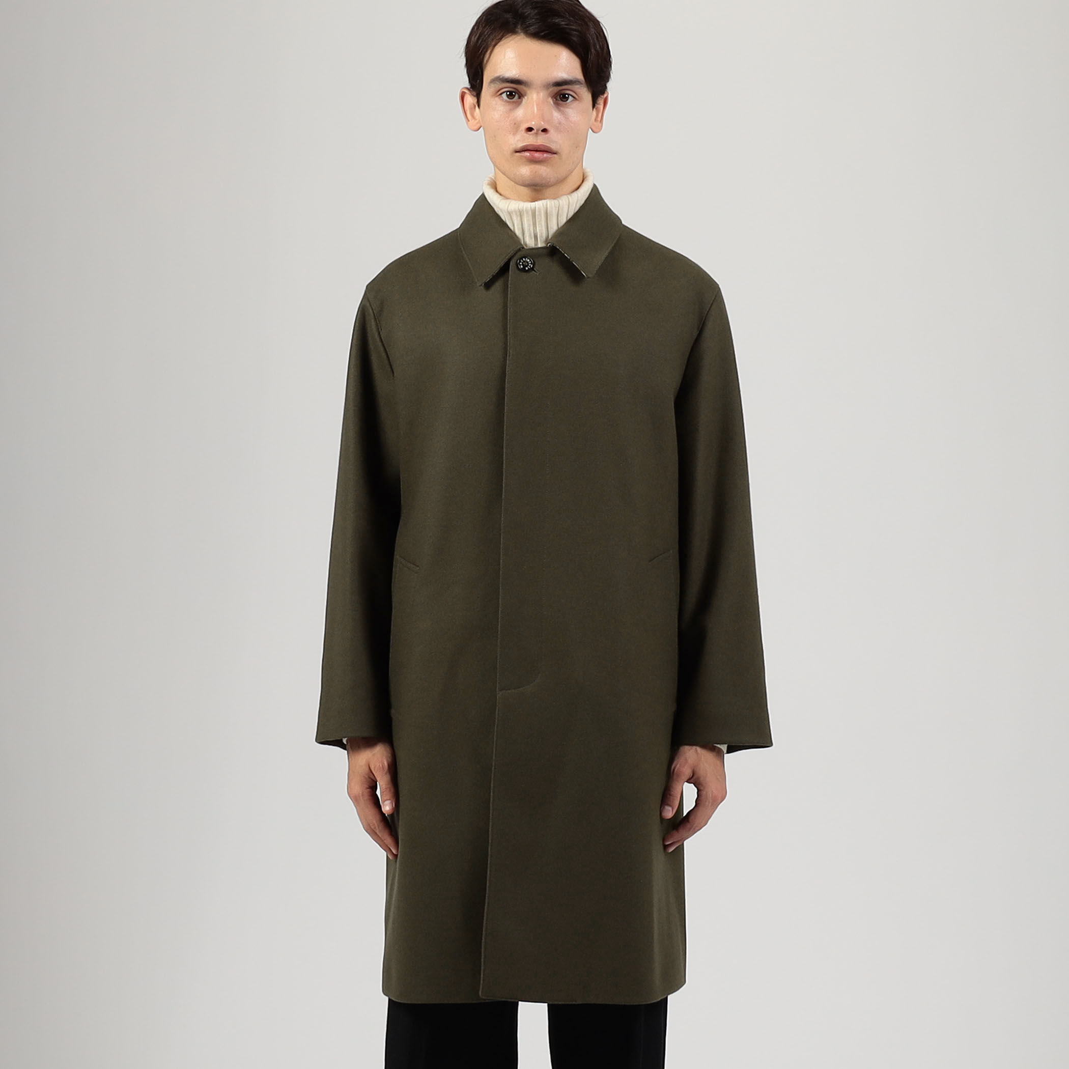 新品同様★春先まで★マッキントッシュ★ダンケルドヘリンボーンステンカラーコート MACKINTOSH DUNKELD ウール ステンカラーコート｜トゥモローランド