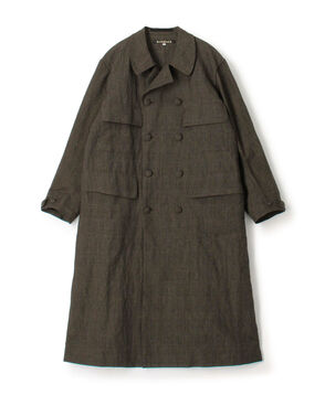 HAVERSACK ウールリネングレンチェック アトリエコート