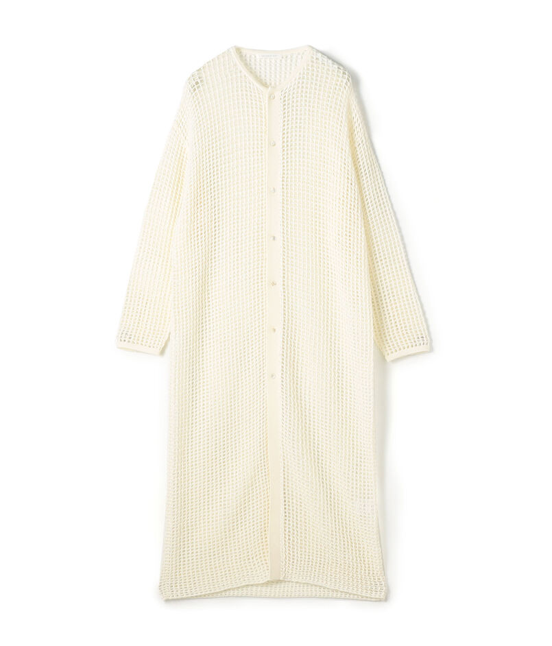 ■ウールコットンメッシュ ロングカーディガン