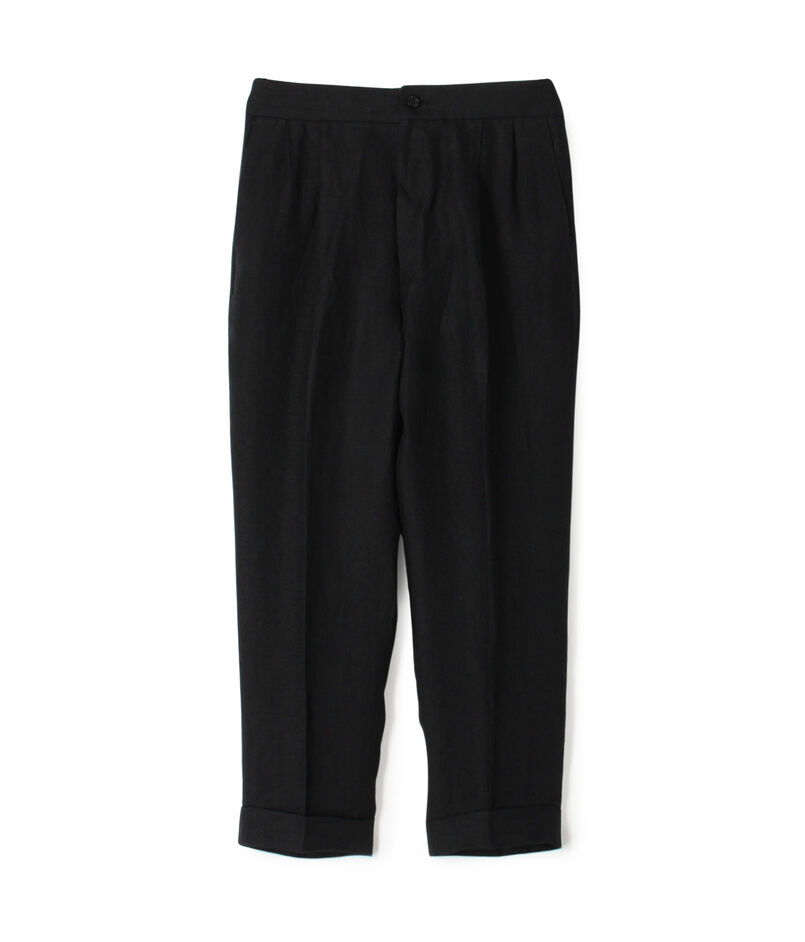 リネン バックベルト ペグトップスラックス SOLBIATI