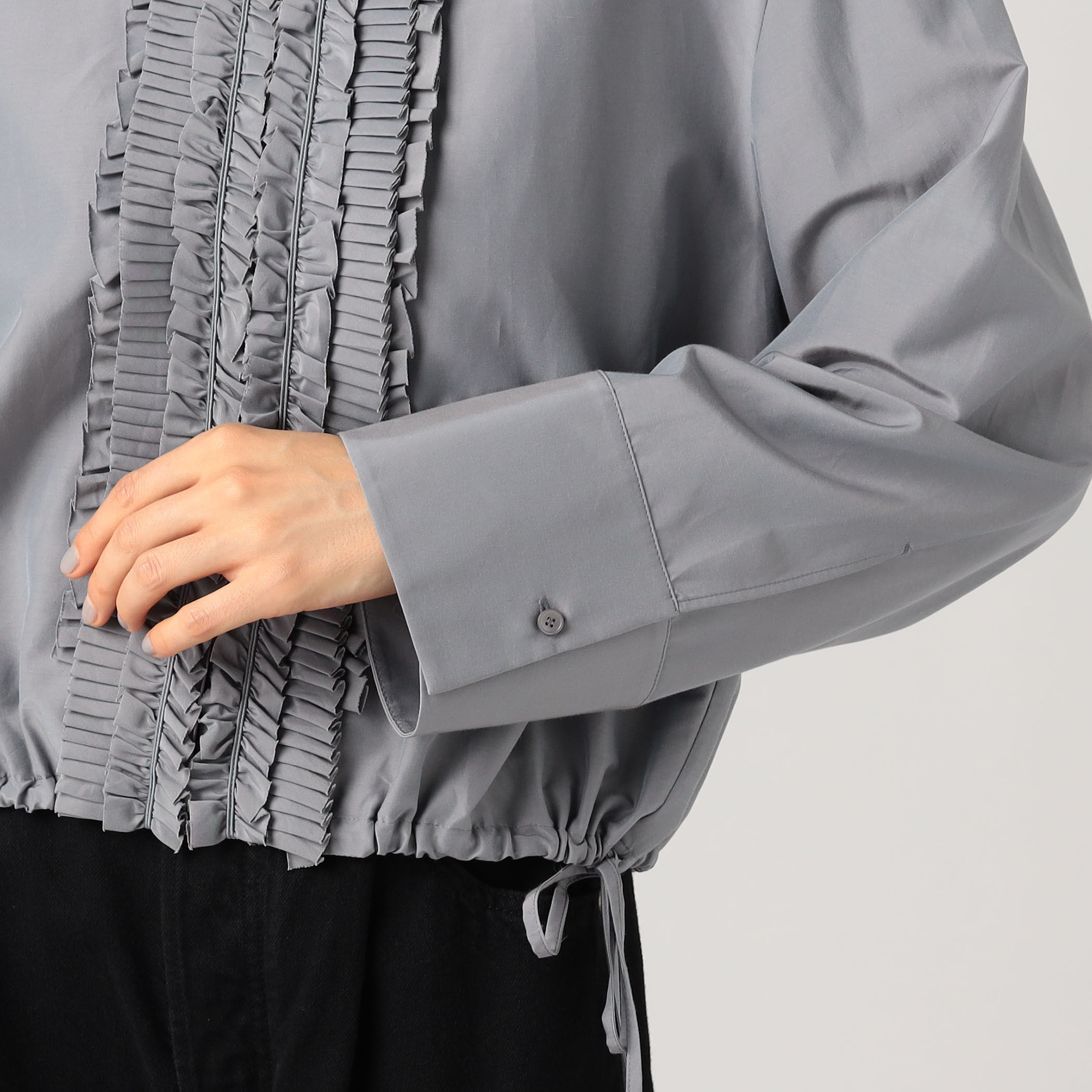 コットンシルクポプリン フリルブルゾン｜トゥモローランド 公式通販