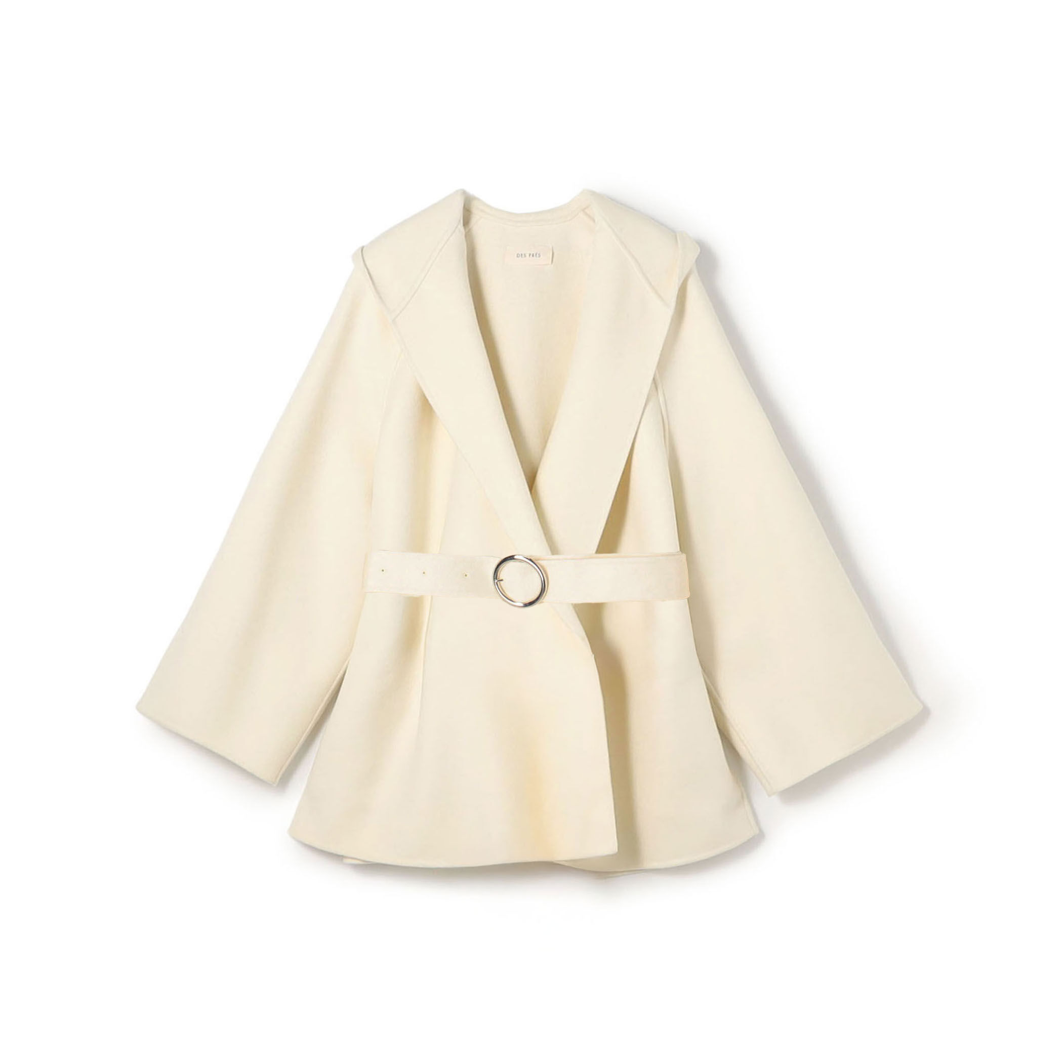 ダブルフェイスメルトンビーバー フーディーミディコート