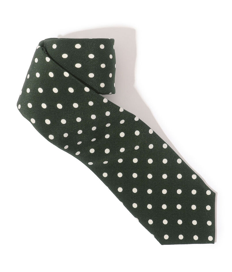 MAISON et VOYAGE シルクプリント 4mmドット ナロータイ