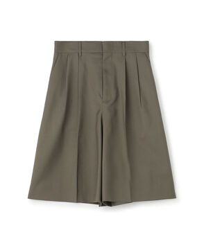 【WEB先行予約】Super120'sウォッシャブルウール タックショートパンツ