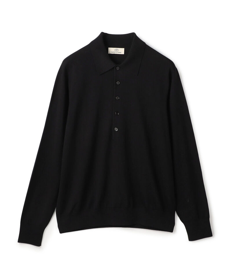 16Gキャッシュウール ニットポロシャツ 16Gキャッシュウール ニットポロシャツ