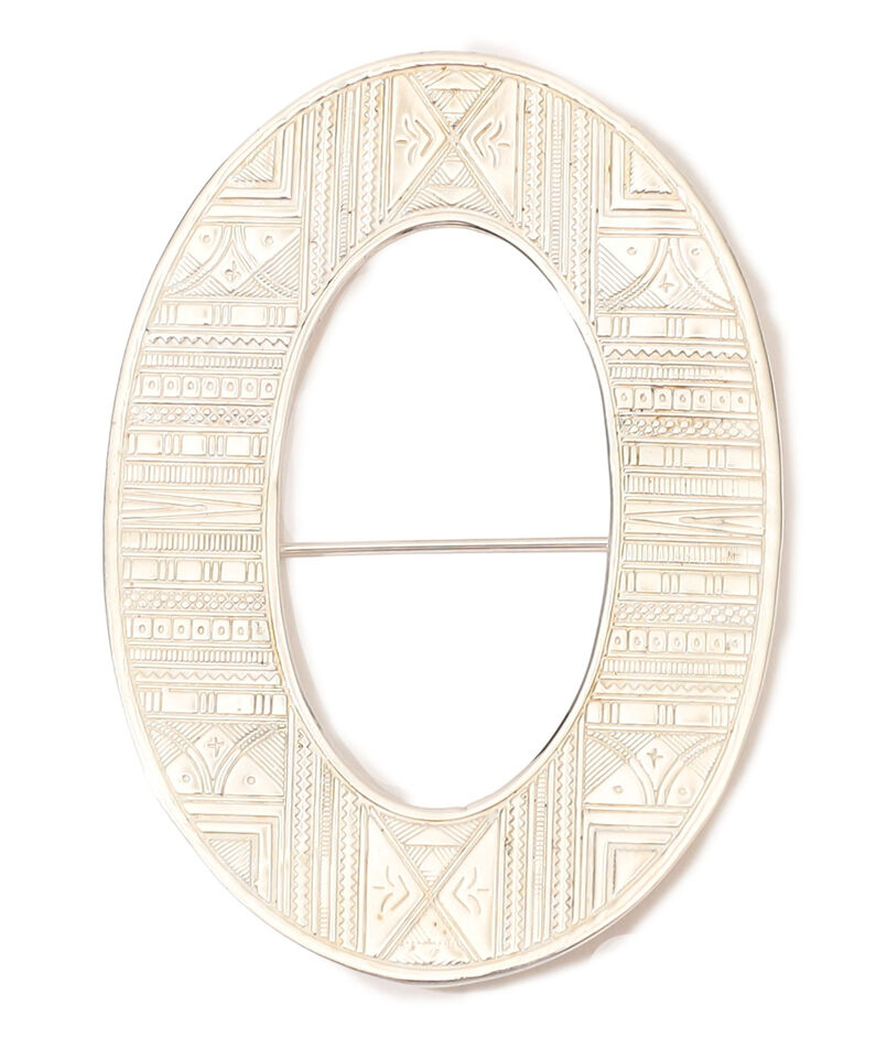 ADRAR Oval シルバー ピンブローチ