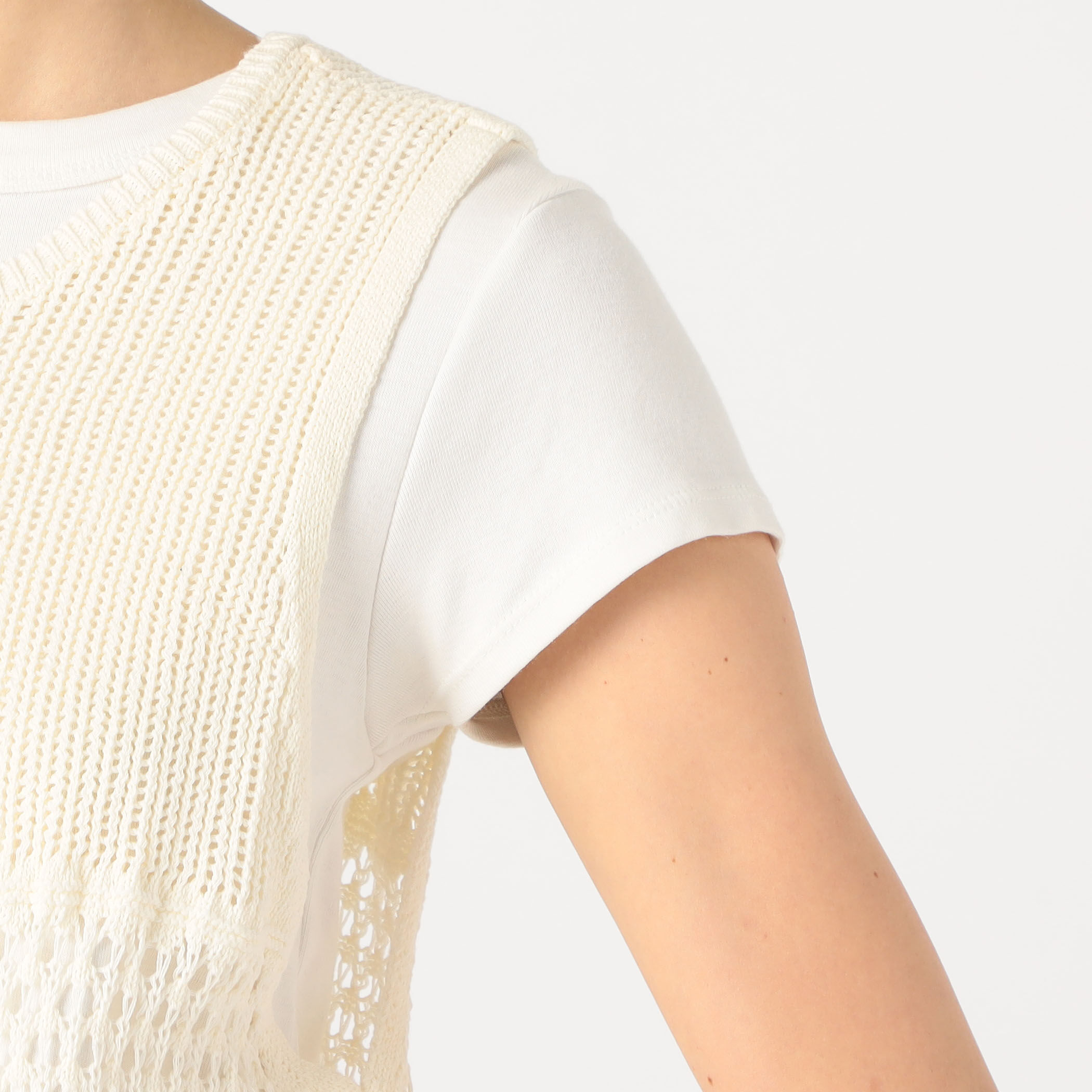 WEB限定】コットンレーシー ノースリーブワンピース