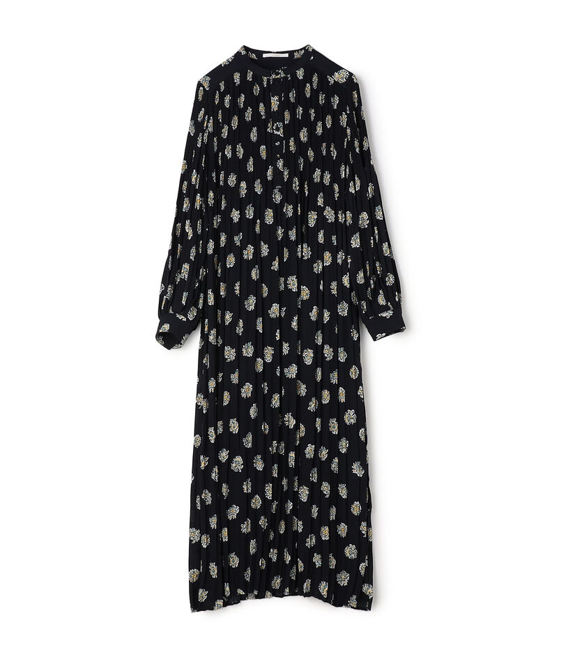 ポリエステルプリント プリーツワンピース