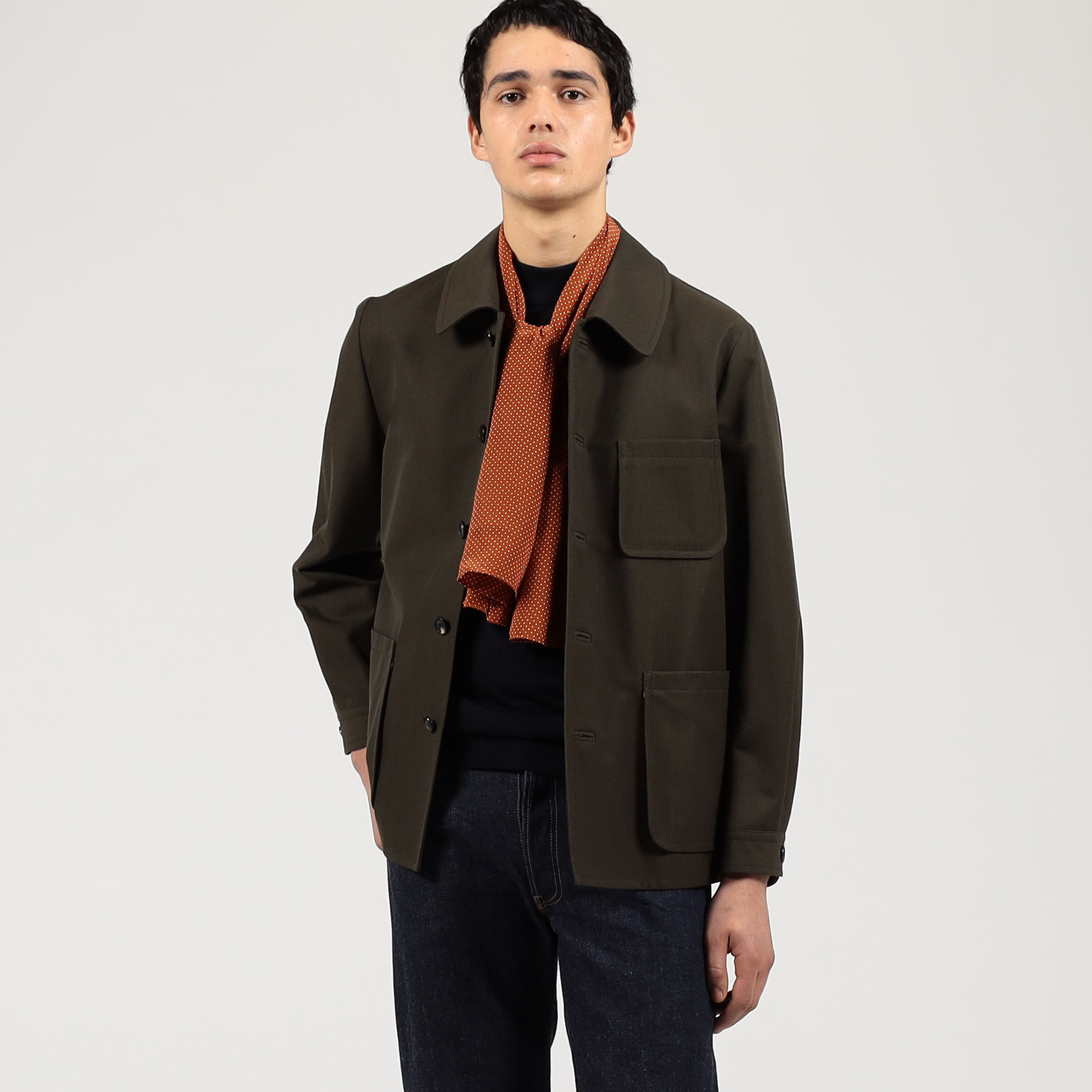 □ウールコットンギャバジン チョアジャケット TRENCH