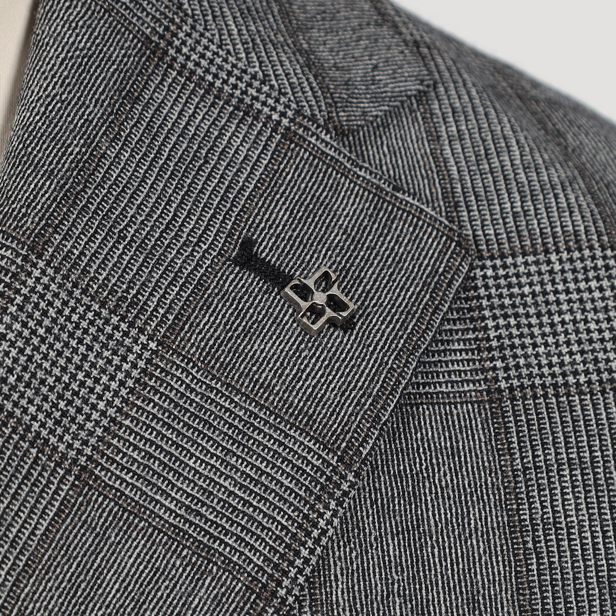 別注】TAGLIATORE ウールサキソニーチェック シングルブレステッド2B