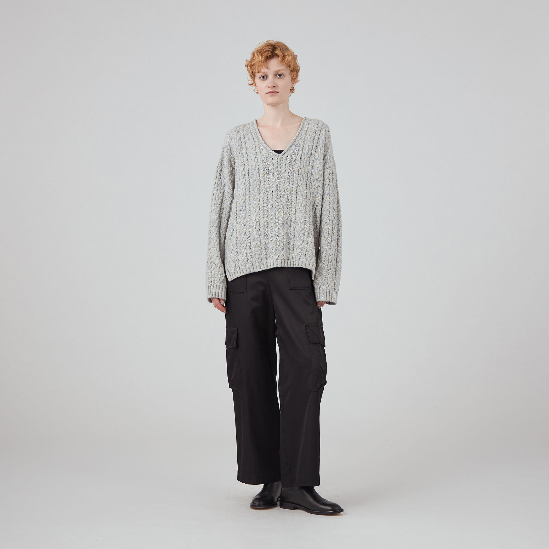 【即日発送】美品 MAHF Vネックプルーオーバーシャツ カラーネップ Vネックプルオーバー｜トゥモローランド 公式通販