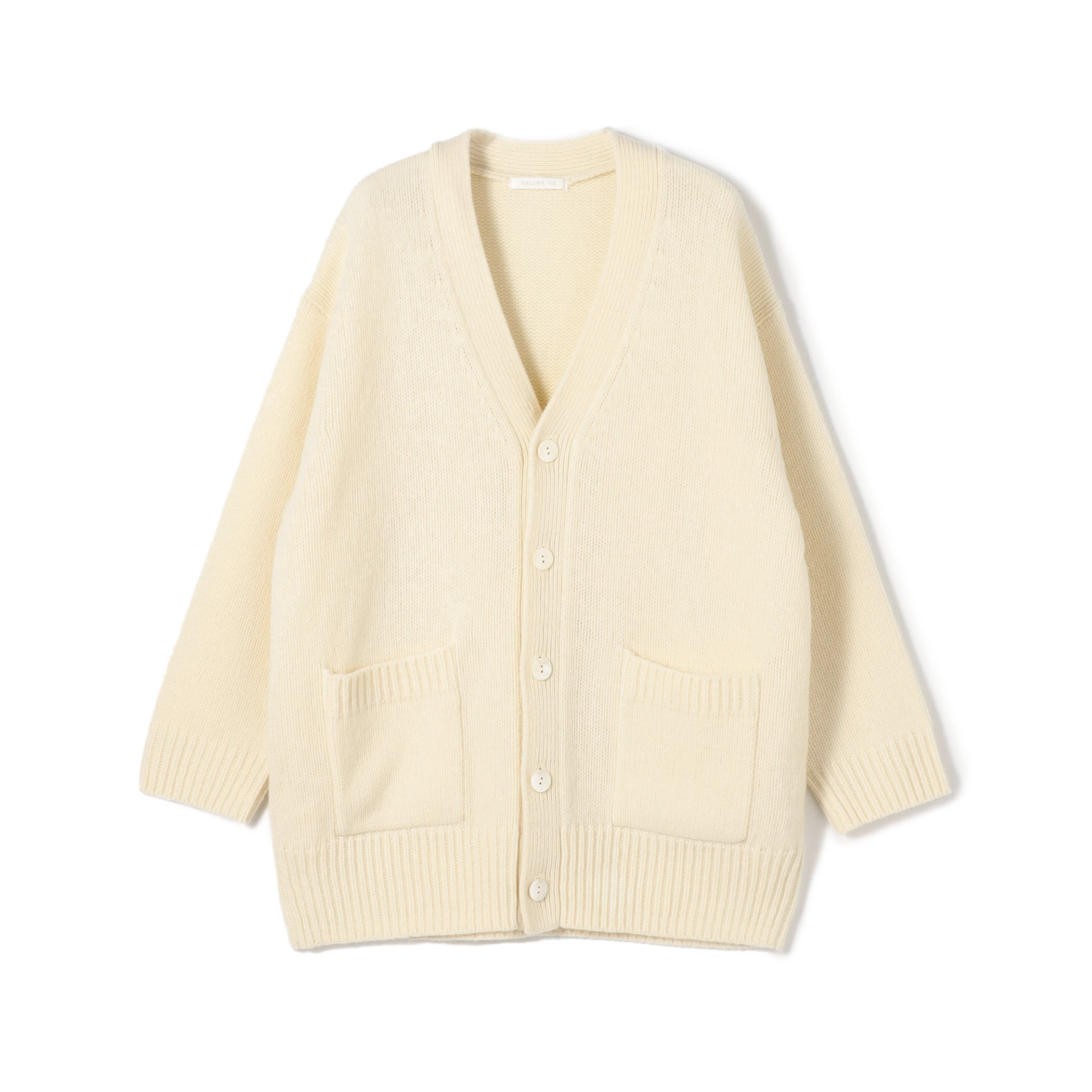 美品 24AW ギャルリーヴィー キッドモヘヤVネックカーディガン GALERIE VIE（ギャルリー ヴィー） カーディガン キッドモヘア Vネック