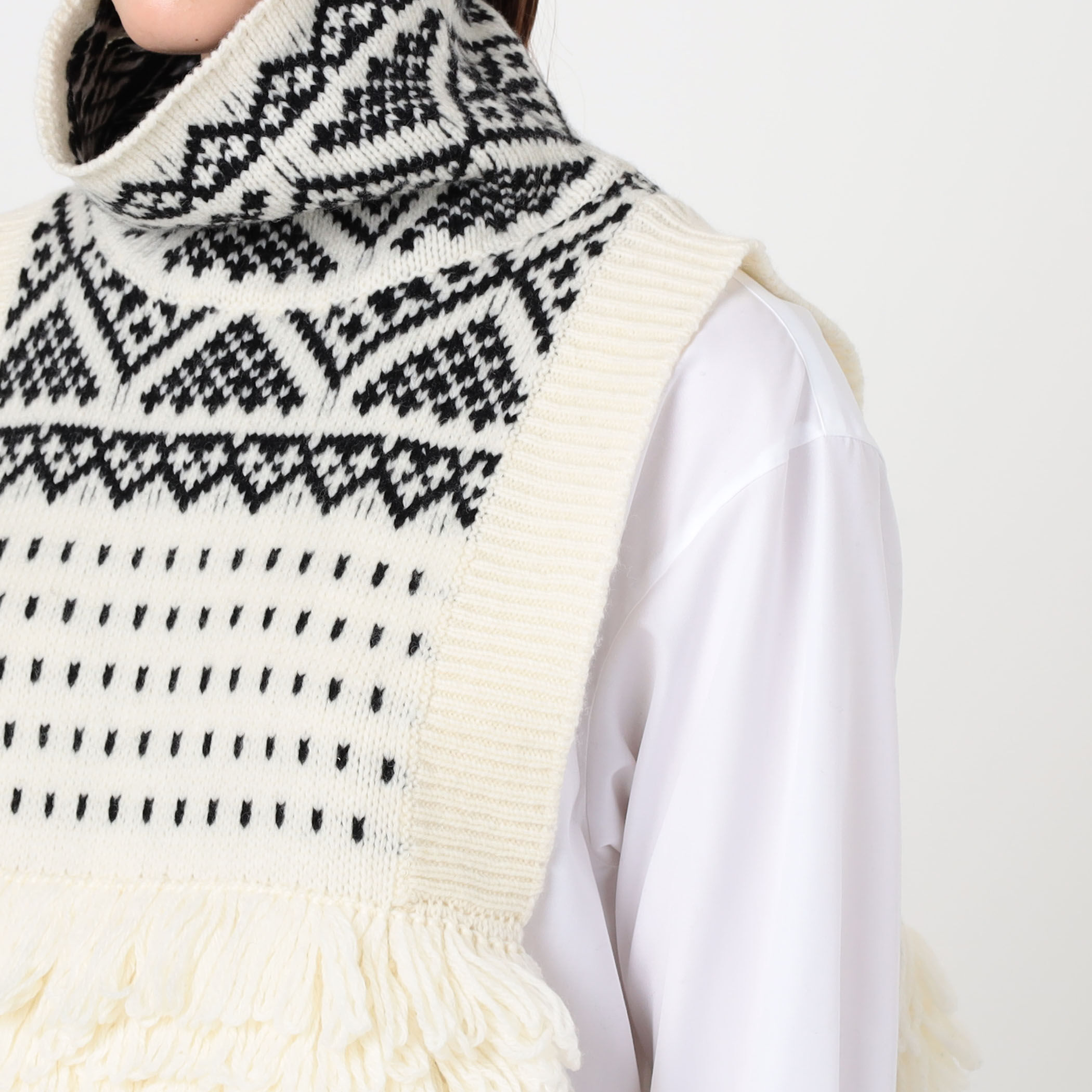 HYKE NORDIC VEST ハイネック ニットベスト｜トゥモローランド 公式サイト