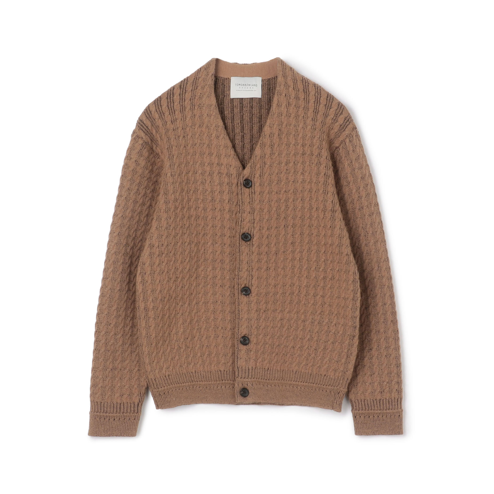 TOMORROWLAND tricot アルパカポリエステルケーブル Vネック