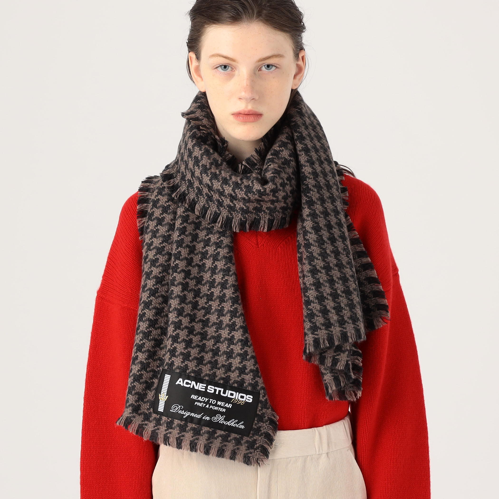 Acne Studios ハウンドトゥースマフラー 【公式通販】