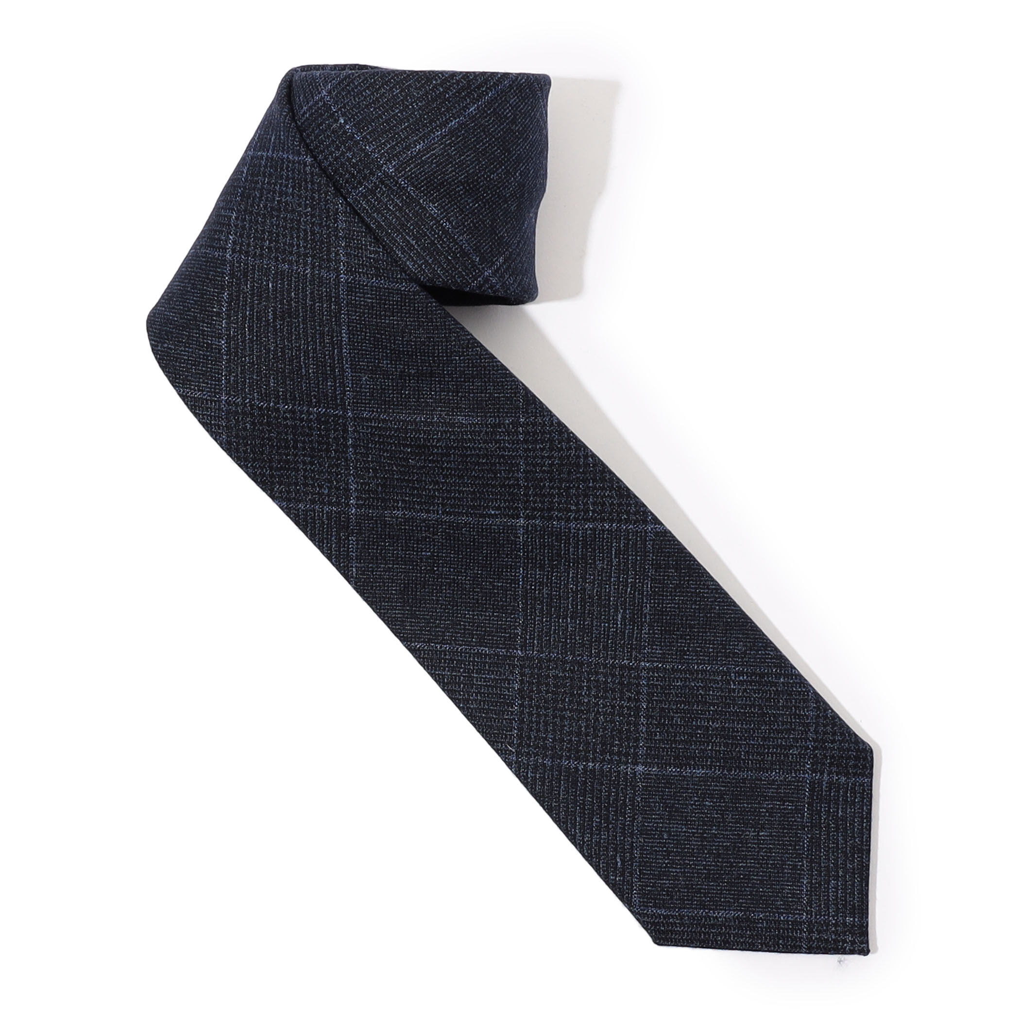 STEFANO BIGI ウールシルクリネン チェックネクタイ｜トゥモローランド