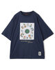 CABaN スビンコットン フラワーサークルプリントＴシャツ