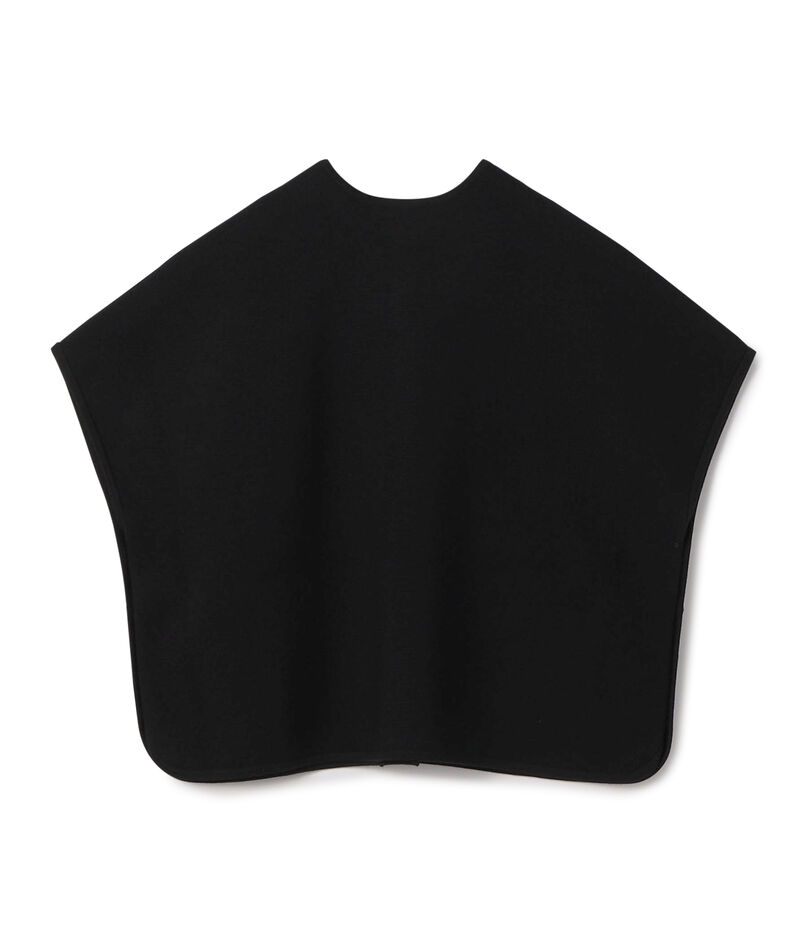 tomorrowland ウールポリエステルパールコンビ ショートケープ