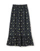 レーヨンプリント ティアードマキシスカート