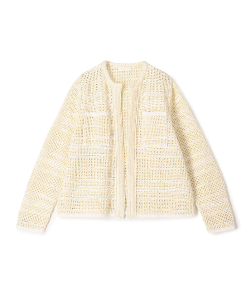 ドライコットン クルーネックカーディガン