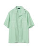 コットンローン ダブルポケットオープンカラーハーフスリーブシャツ