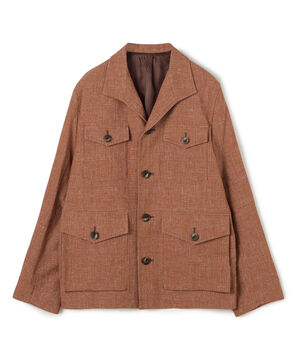 コットンリネンスラブ 4ポケットカバーオールジャケット