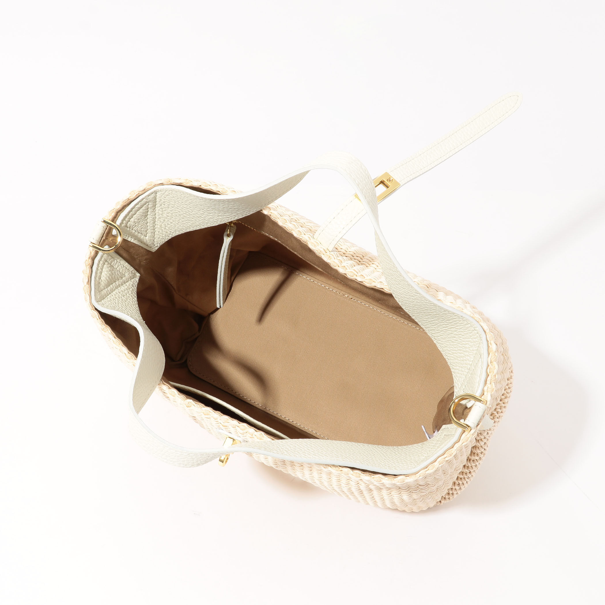 VIOLAd'ORO イタリアンラフィアシート 2WAYトートバッグ M