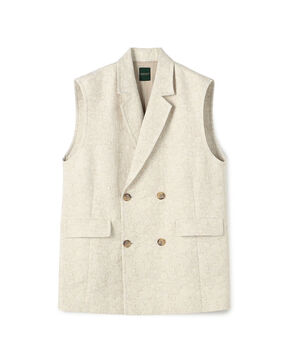 ボタニカルジャカード ダブルブレストジレ