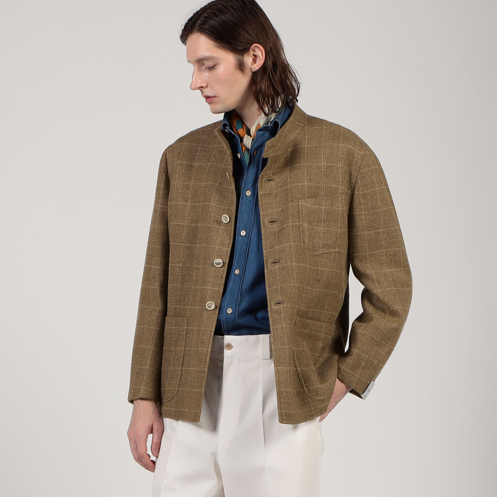 別注】CARUSO シルクリネン フォレスティエールジャケット