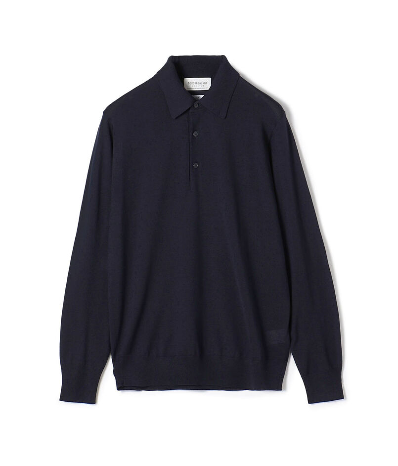 TOMORROWLAND TRICOT スーパーファインメリノウール ニットポロシャツ S WOOL
