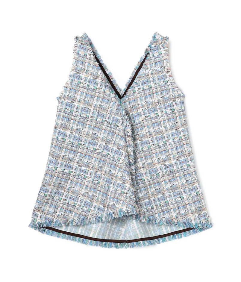 ■ミックスツイード スリーブレスプルオーバー