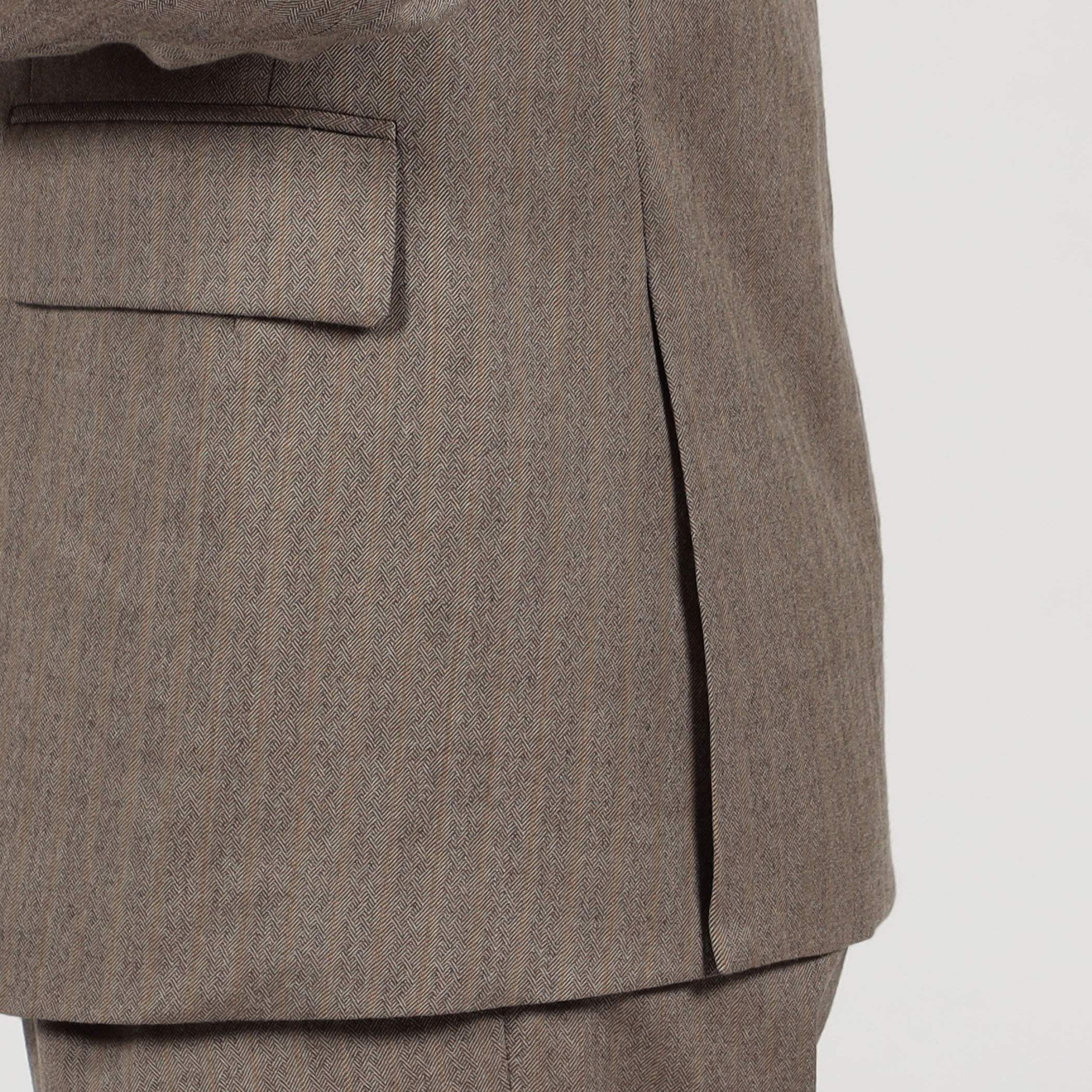 ウールヘリンボーン ダブルブレステッド6Bジャケット