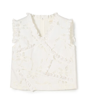 SHUSHU/TONG Cutout patchwork top