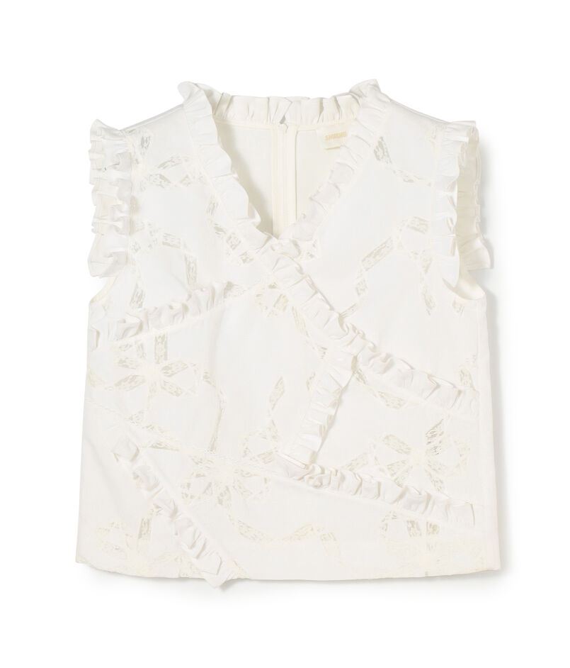 SHUSHU/TONG Cutout patchwork top SHUSHU/TONG Cutout patchwork top