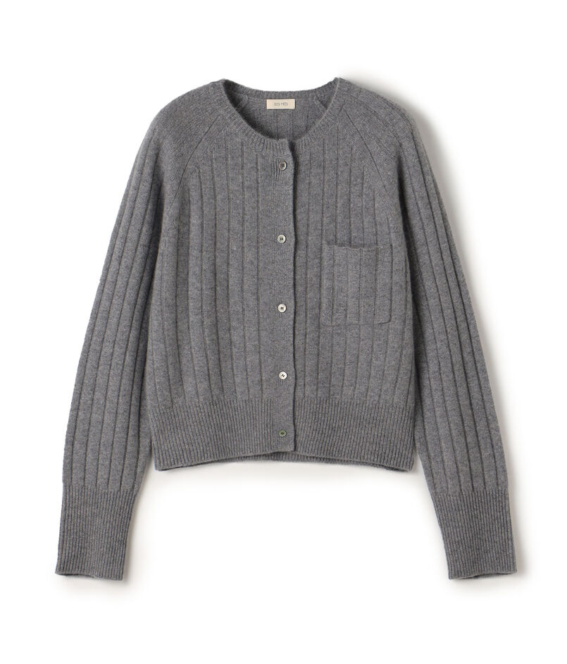 ベビーカシミヤ クルーネックカーディガン