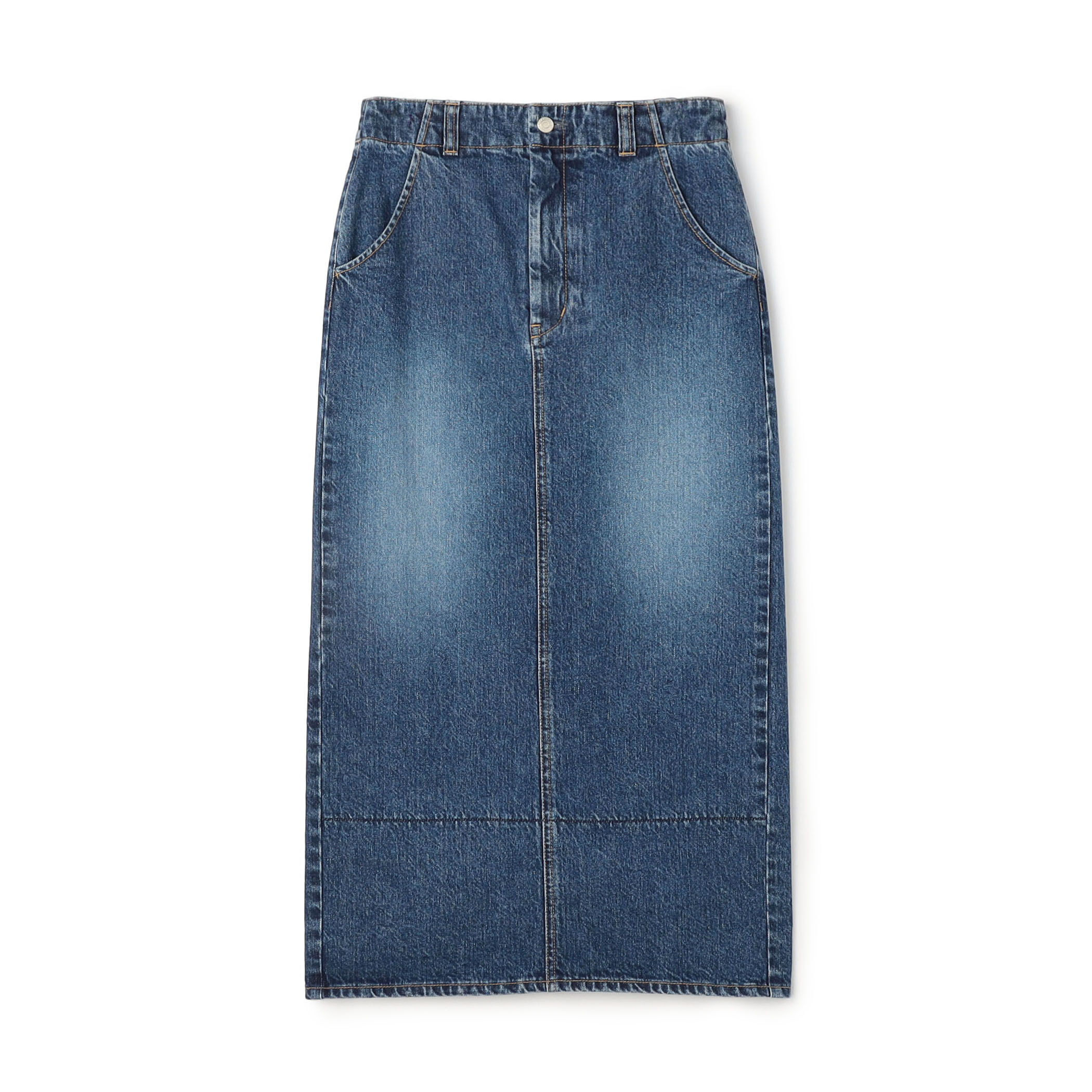 コットンデニム Iラインロングスカート｜トゥモローランド 公式通販