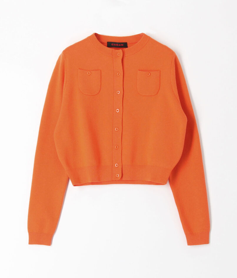 コットンカシミヤ クルーネックカーディガン