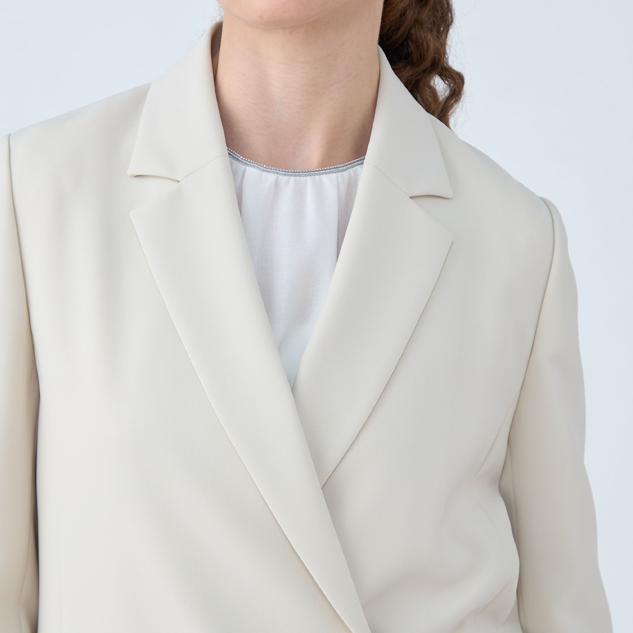 美品＊Ballsey ハイゲージツイルジャージー ダブルブレストジャケット 紺 セール】 ハイゲージツイルジャージー ダブルブレストジャケット