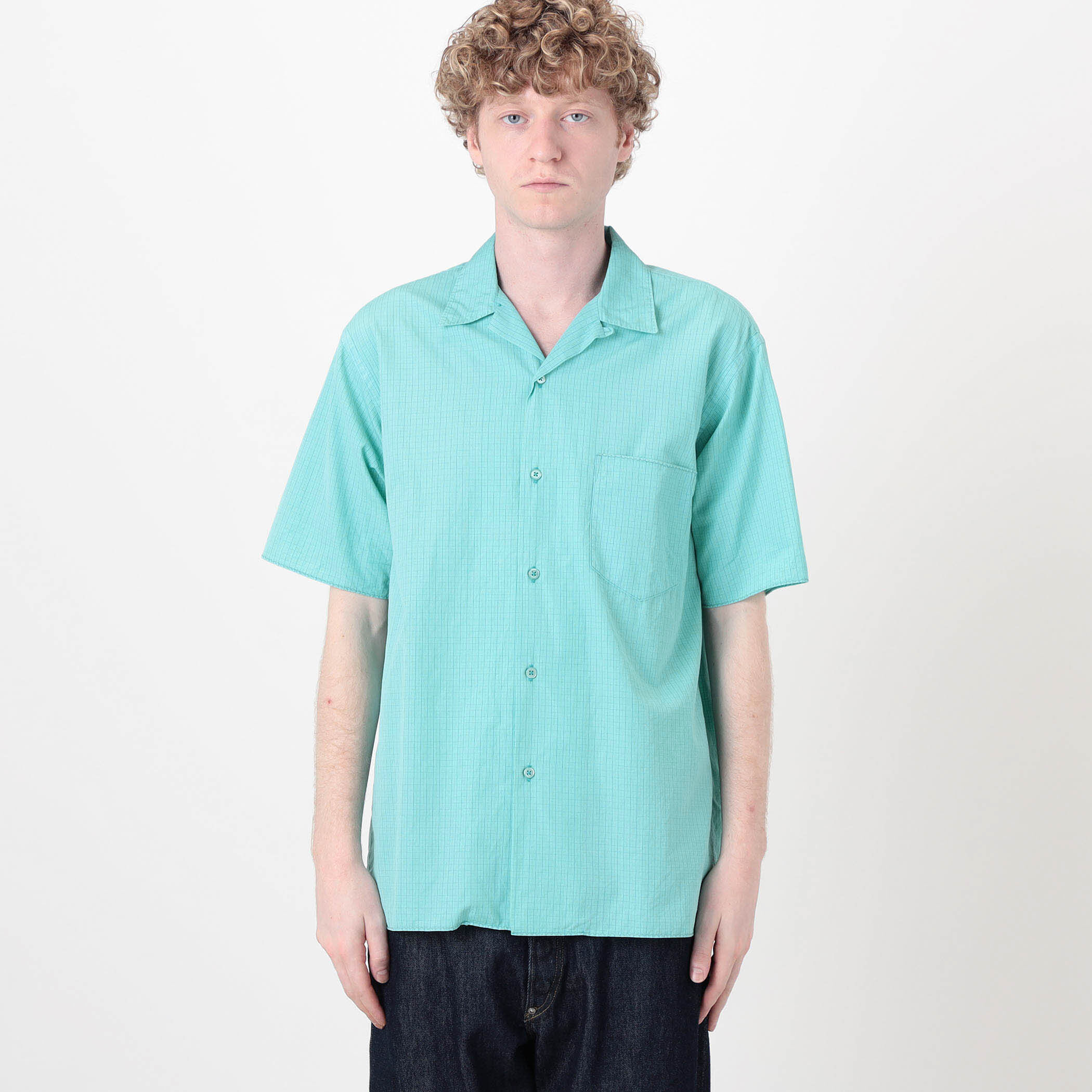 MAATEE&SONS S/S HANDKERCHIEF SHIRTS コットン タッタソール オープン