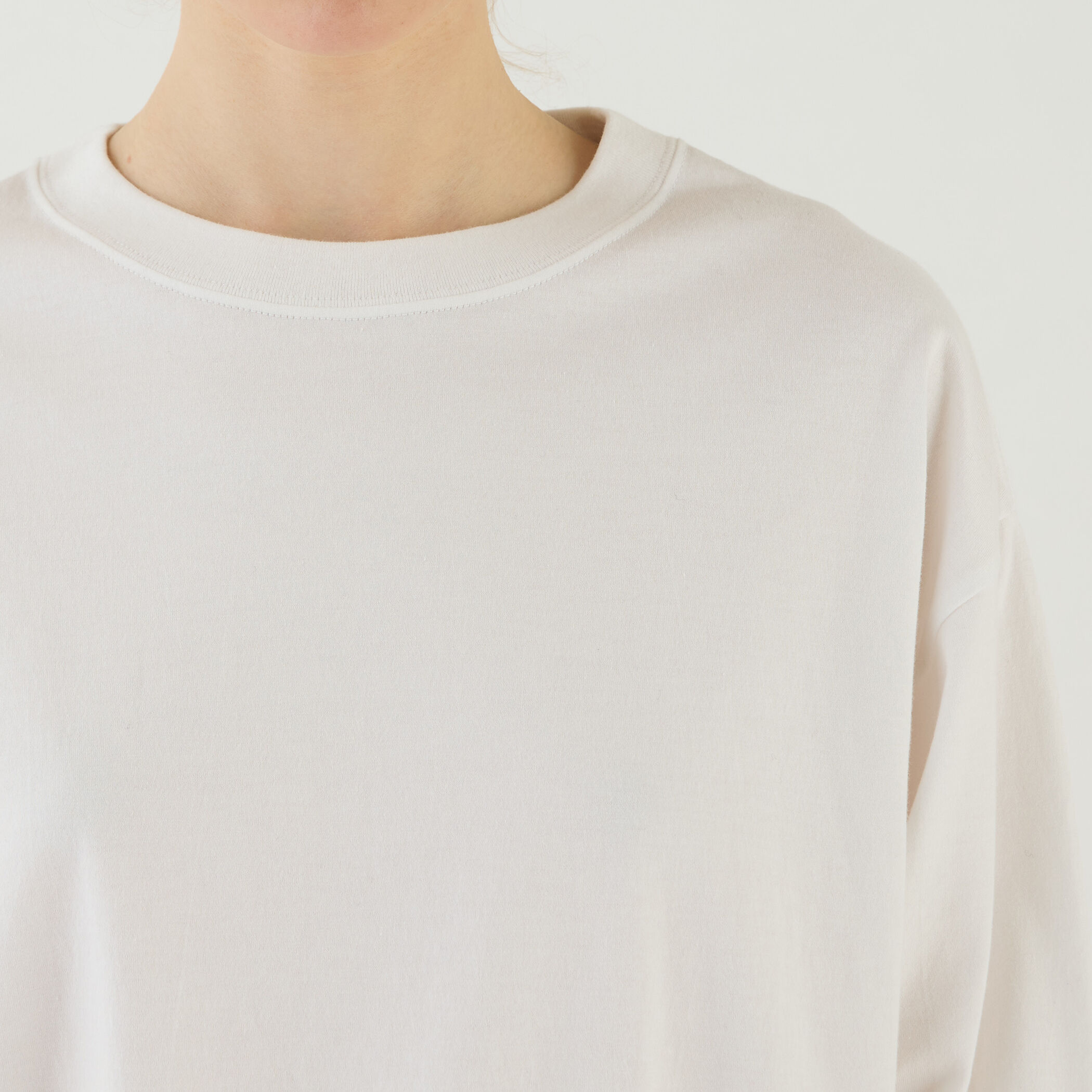 コットンシルクジャージー ロングスリーブプルオーバー