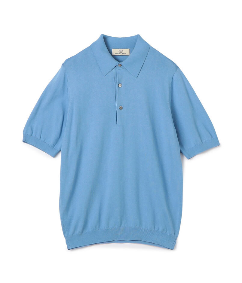 シルクコットン ニットポロシャツ SESIA