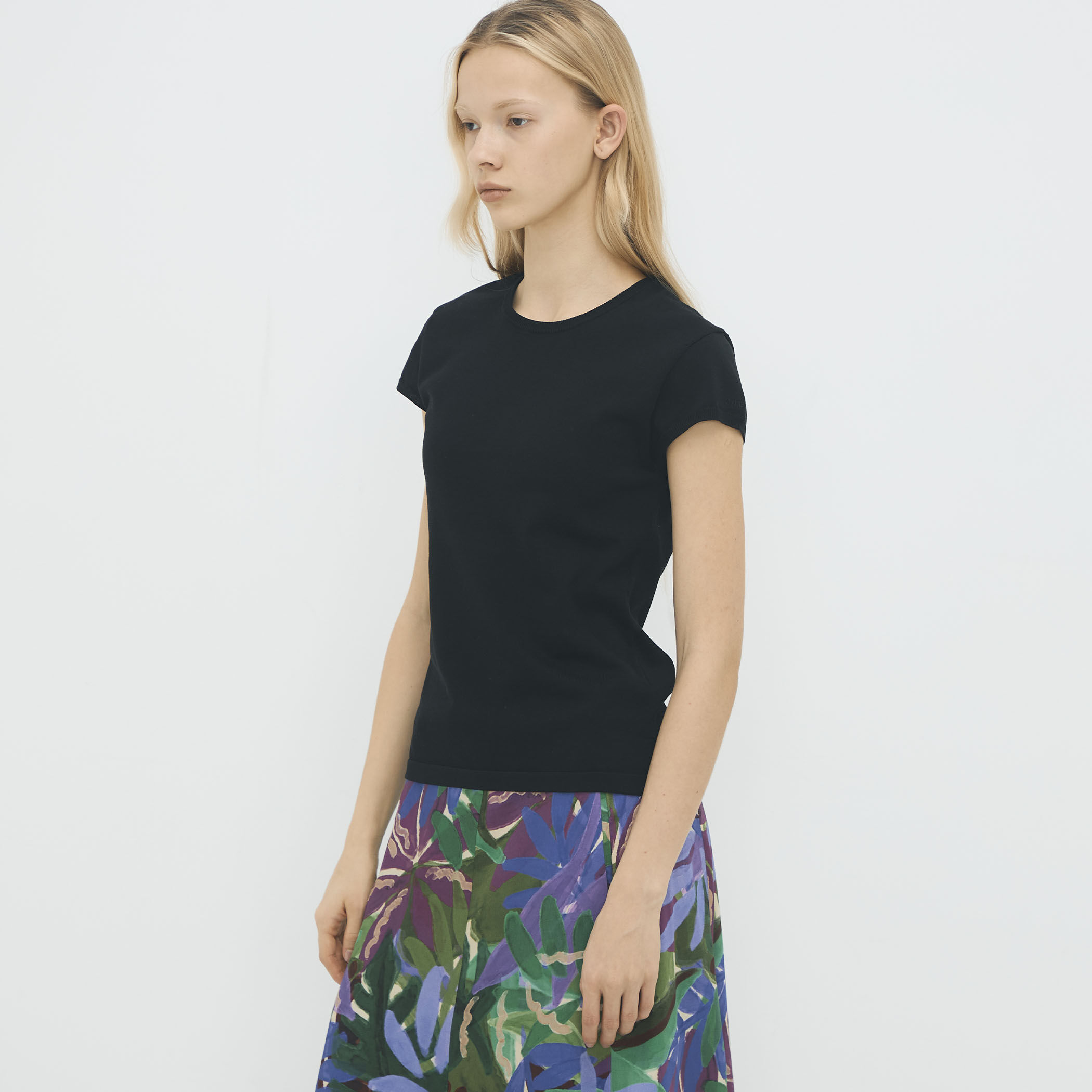 CABaNコットンポリエステル フレンチスリーブプルオーバー　ネイビーストライプ キャバン CABaN CABaN コットンポリエステル フレンチスリーブプル