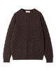 TOMORROWLAND TRICOT スーパーファインラムウール ケーブルクルーネックプルオーバー