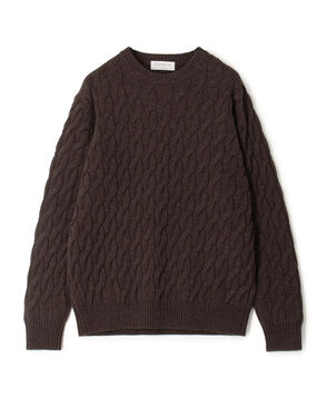 TOMORROWLAND TRICOT スーパーファインラムウール ケーブルクルーネックプルオーバー