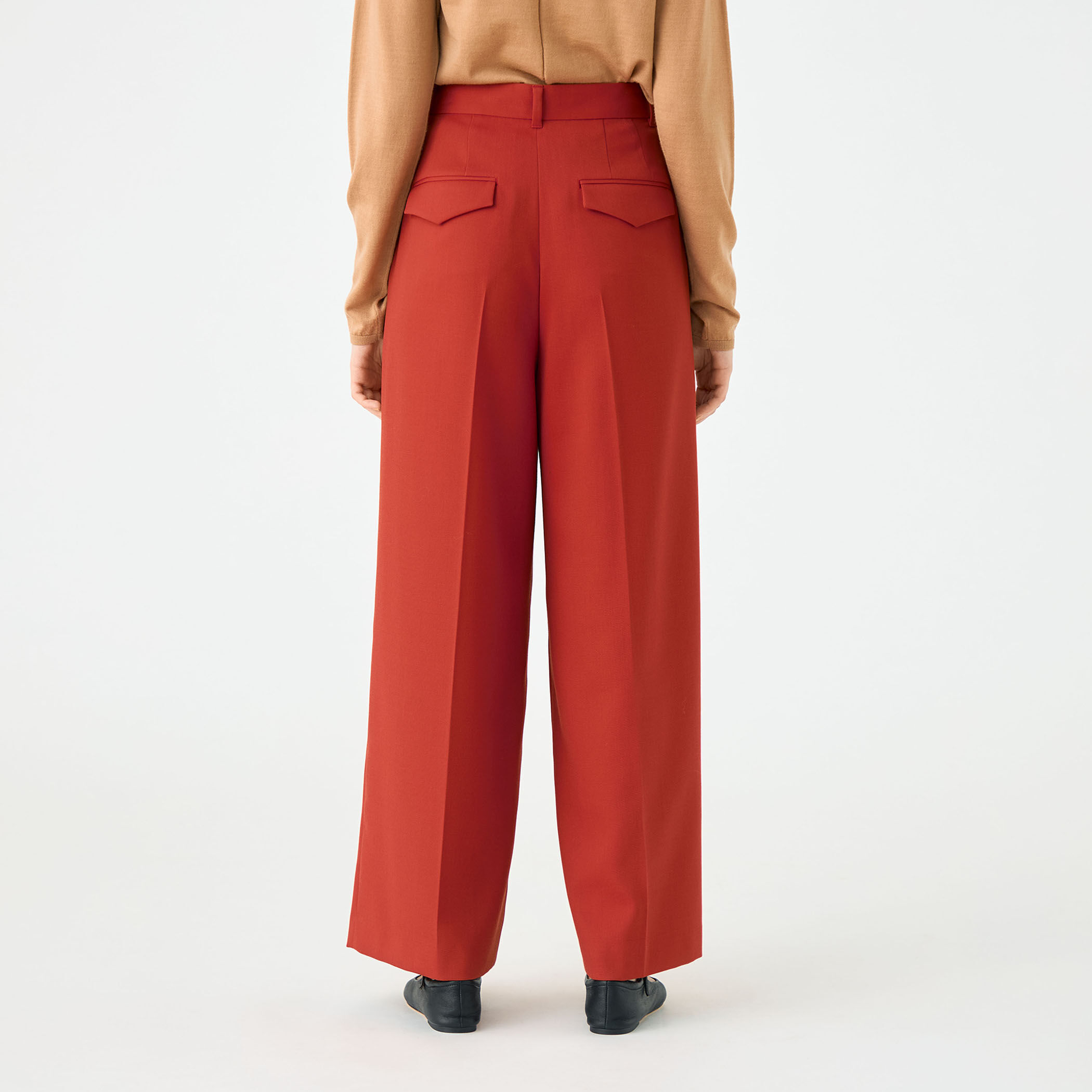 極美品 パラスパレス ツイードパンツ サイズ2 ダークブラウン ウール