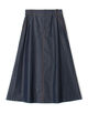 コットンシルクデニム トラペーズスカート