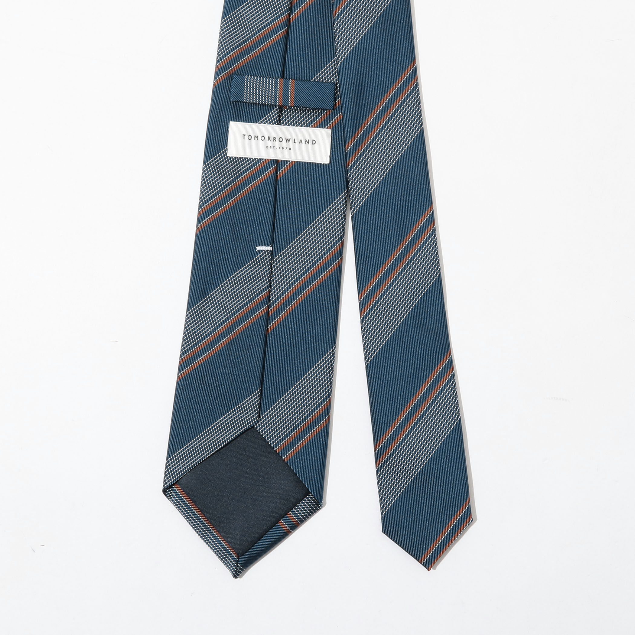 Seaward & Stearn シルク レジメンタルネクタイ